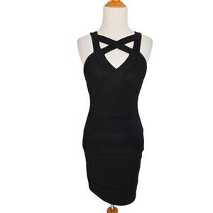 Windsor Bodycon Bandage Dress Babydoll Black Hoco Sexy Going Out Women Small